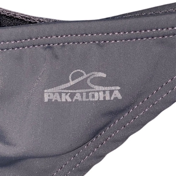 NWOT PAKALOHA Puamana Ruched Bottom Scrunch Butt Graphite Bikini Bottoms Small - Picture 8 of 11